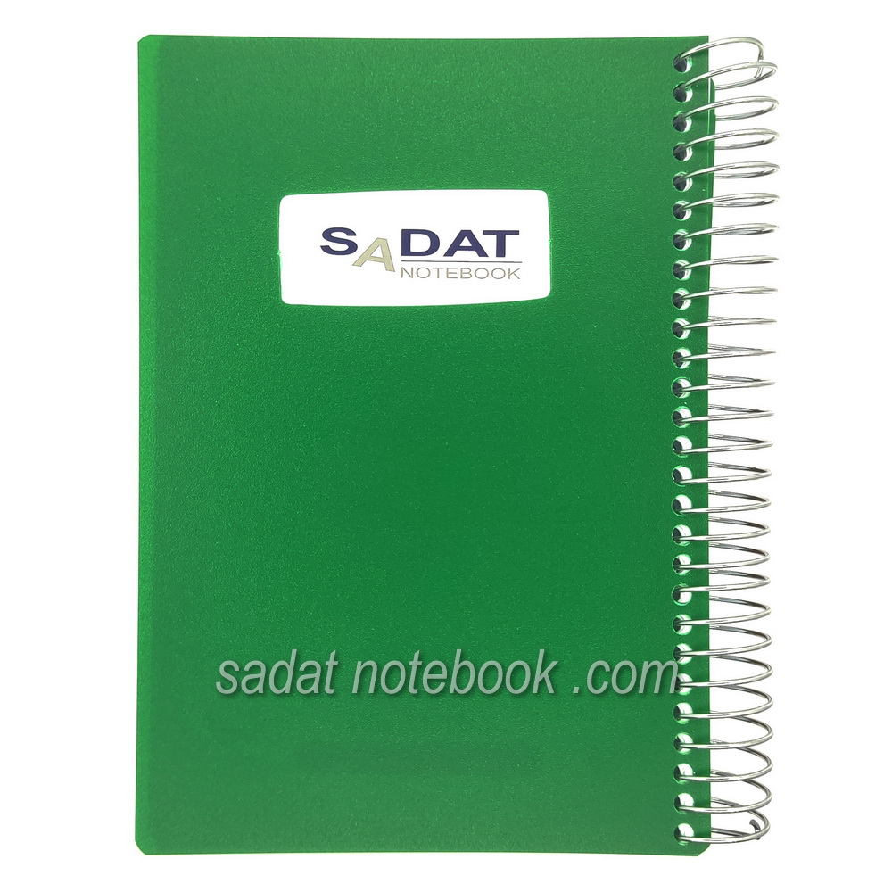 دفتر یادداشت پنجره دار بغل سیم 160 برگ سادات کد B-117